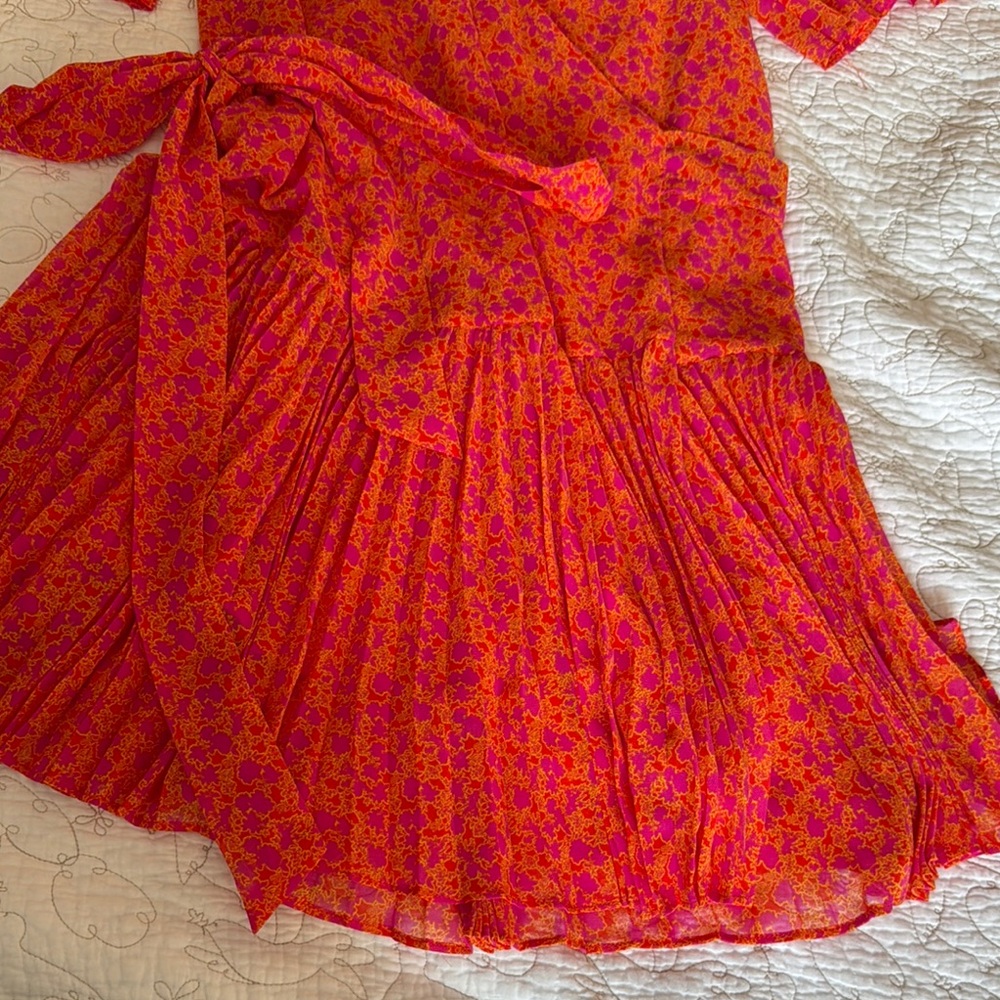 Alexis x Target Red and Orange Floral Mini Dress - Picture 6 of 6